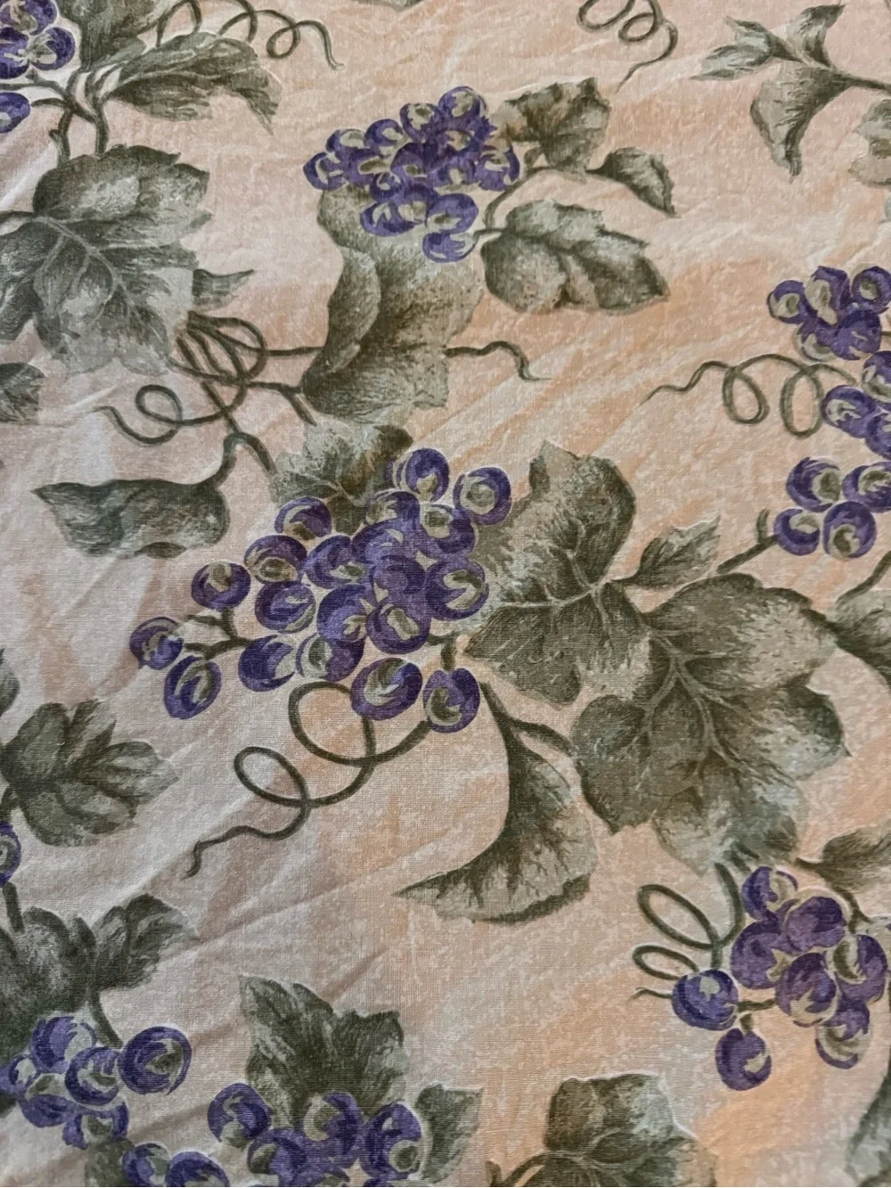Floral Grape Print Cloth Napkins